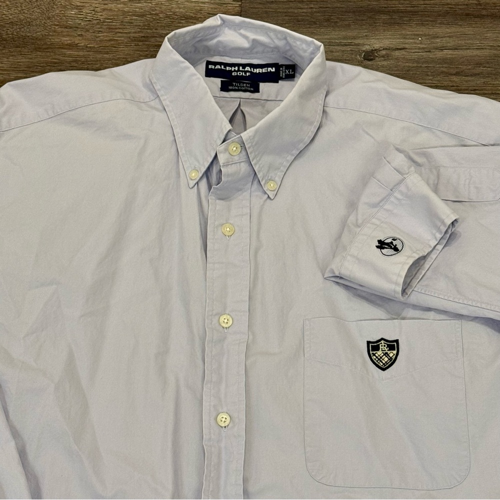 Ralph Lauren Golf Men's Light Purple‎ Tilden Long Sleeve Button Down XL Shirt